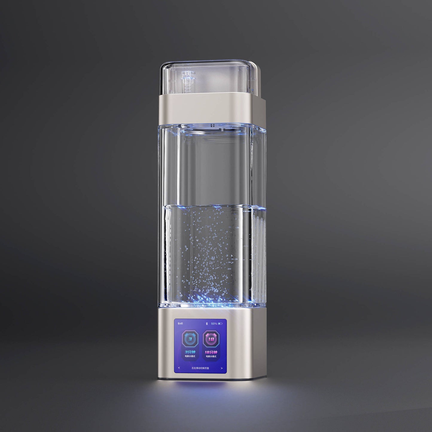 9000 ppb Hydrogen Water Bottle Generator with LED Screen & Absorption Tube