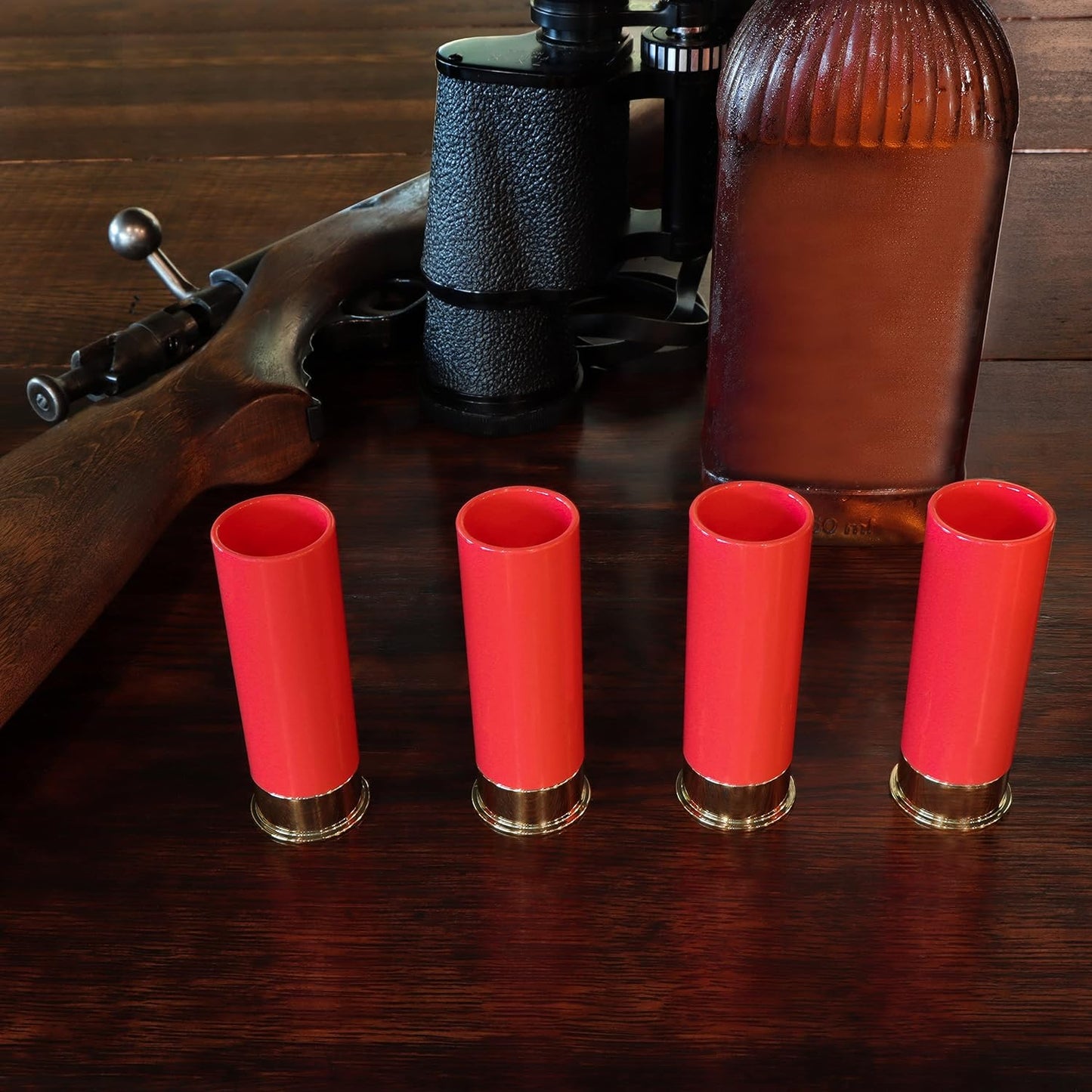 12 Gauge Shot Glasses Set of 4 - Perfect for Parties, Man Cave, and Gifts